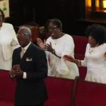 Worshippers stand and applaud during Stand Up Sunday at Mother Emanuel AME Church in Charleston.