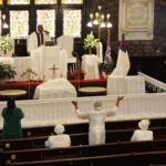 Reverend Eric S. C. Manning leads the Stand Up Sunday service at Mother Emanuel AME Church in Charleston.